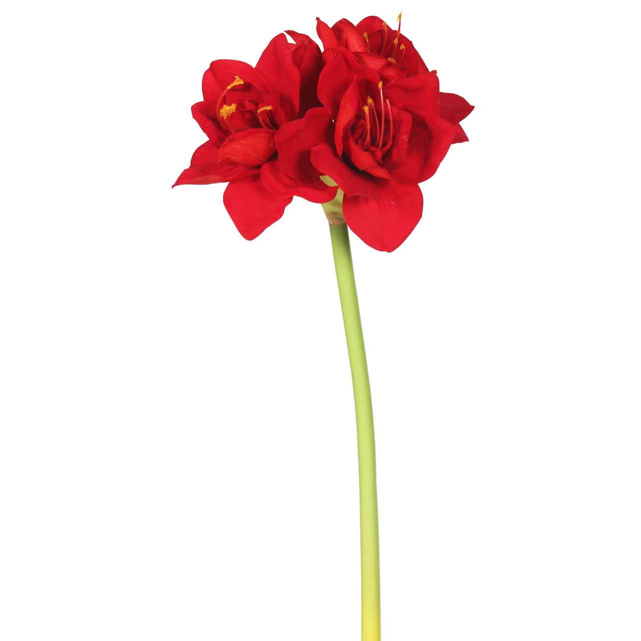 28" Red Velvet Artificial Single Amaryllis Stems, 3ct.